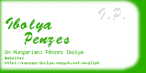 ibolya penzes business card